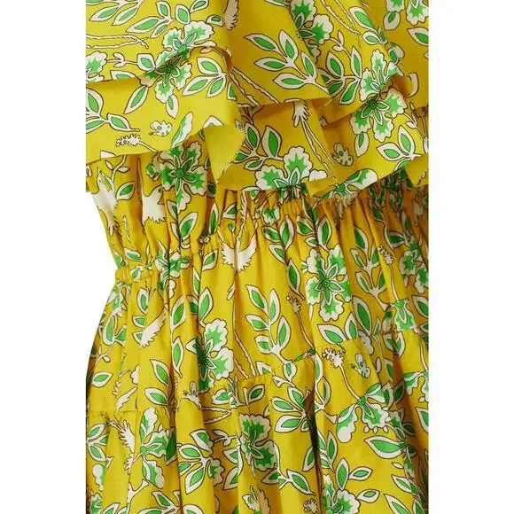 RHODE Dotty Dress in Yellow Floral Ruffles‎ Size Small - Picture 4 of 9